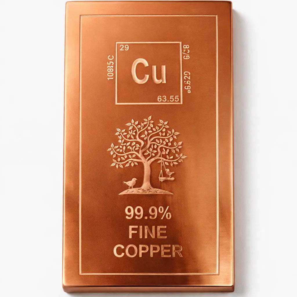 1kg 999 Fine Pure Copper Bar – 99.9% Copper Ingot for Investment, Vastu & Industrial Use