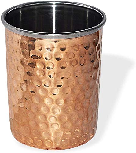 Copper Steel Double Layer Bhojan Thali Set