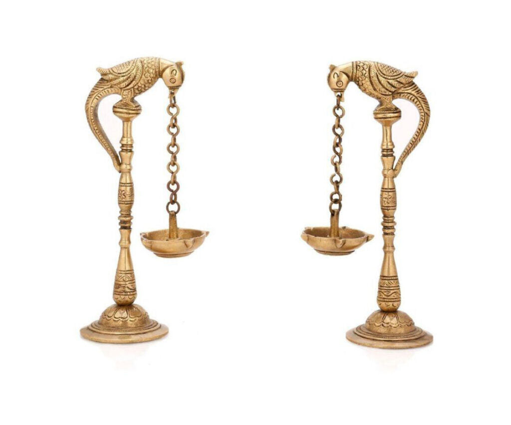 Brass Bird Diya Lamp