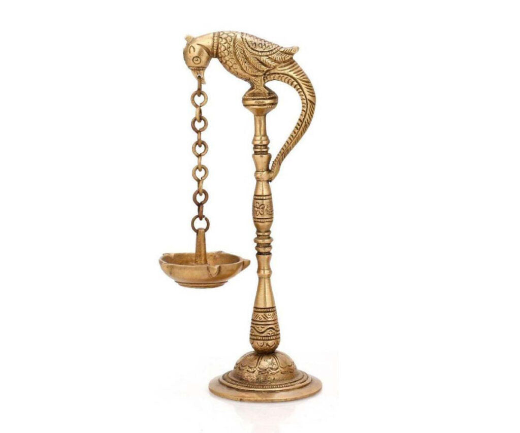 Brass Bird Diya Lamp