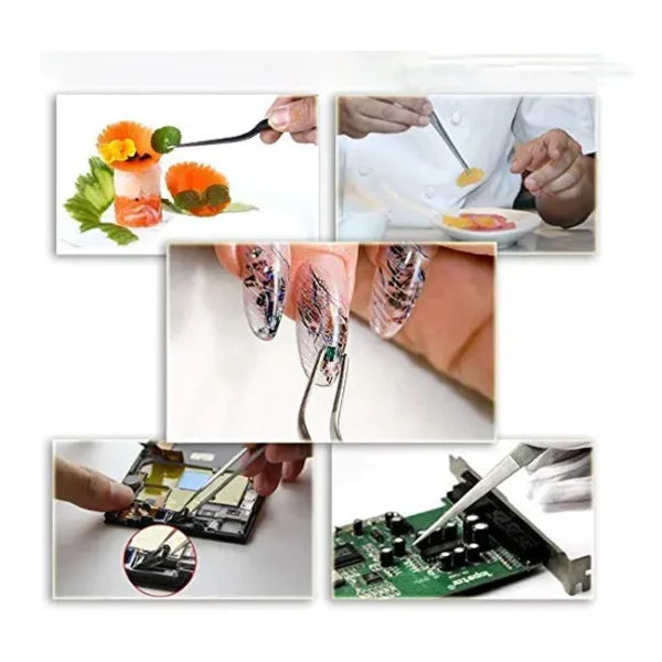 Kitchen Cooking Culinary Tweezers Stainless Steel Precision Tongs