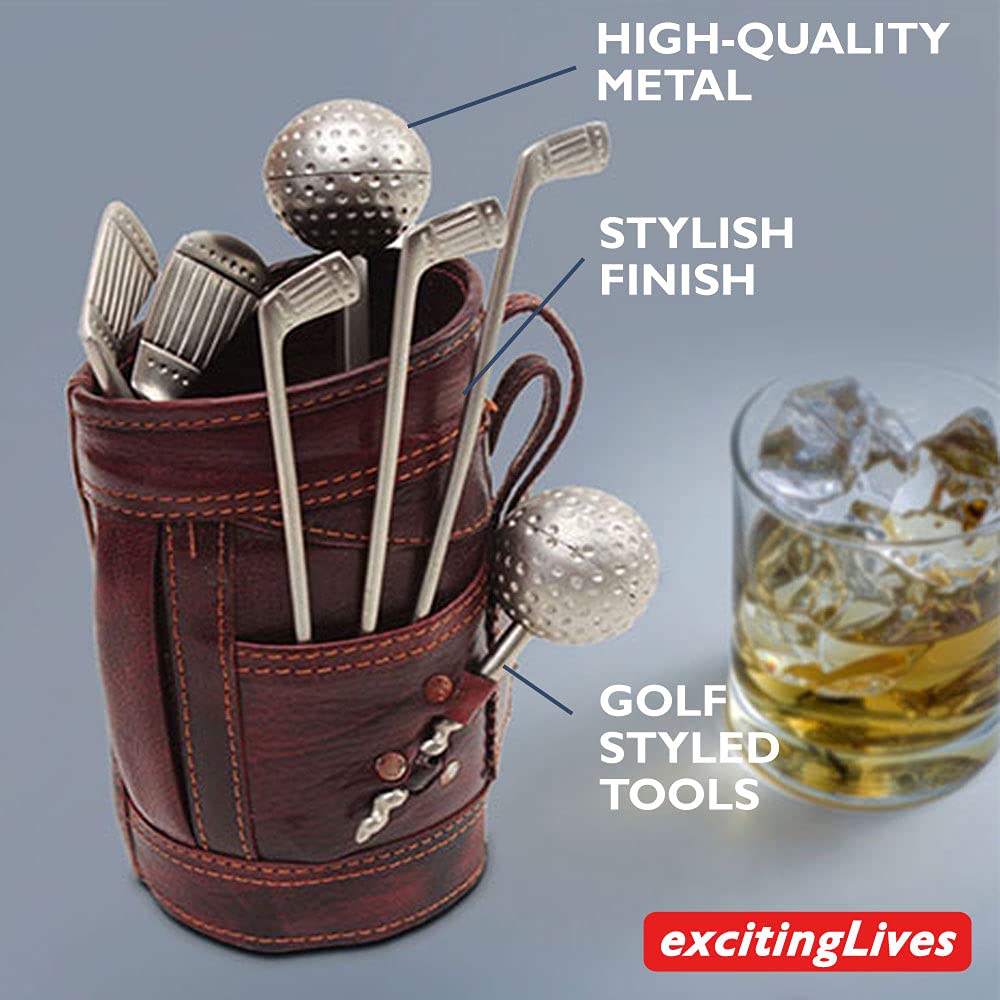 Golf Bar Set with Leatherette Bag