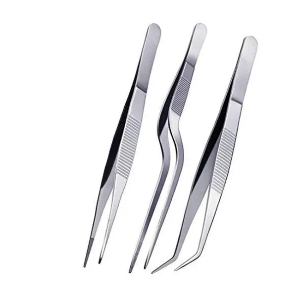 Kitchen Cooking Culinary Tweezers Stainless Steel Precision Tongs