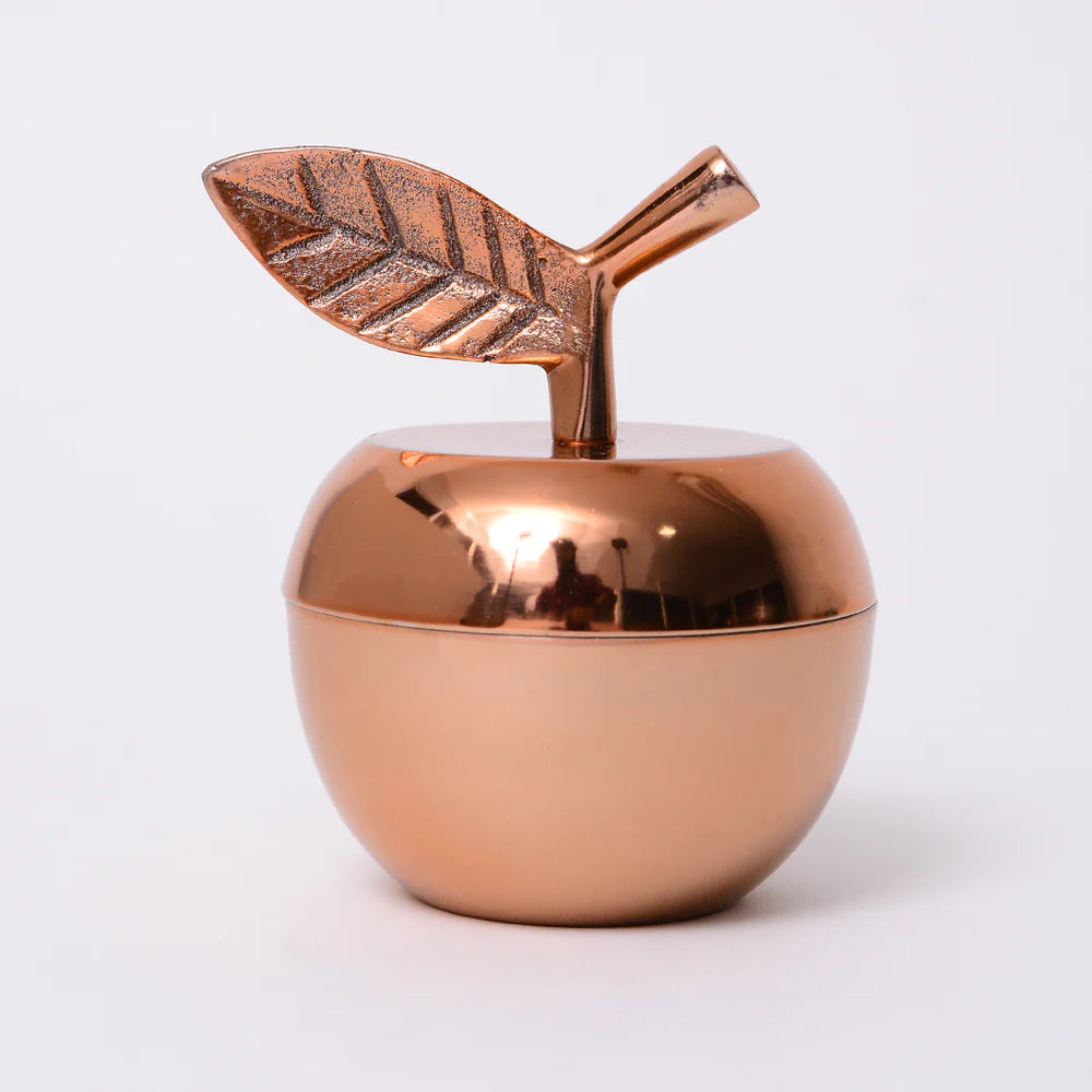 Apple-Cinnamon scented Apple-shaped Metal Fruit Candle