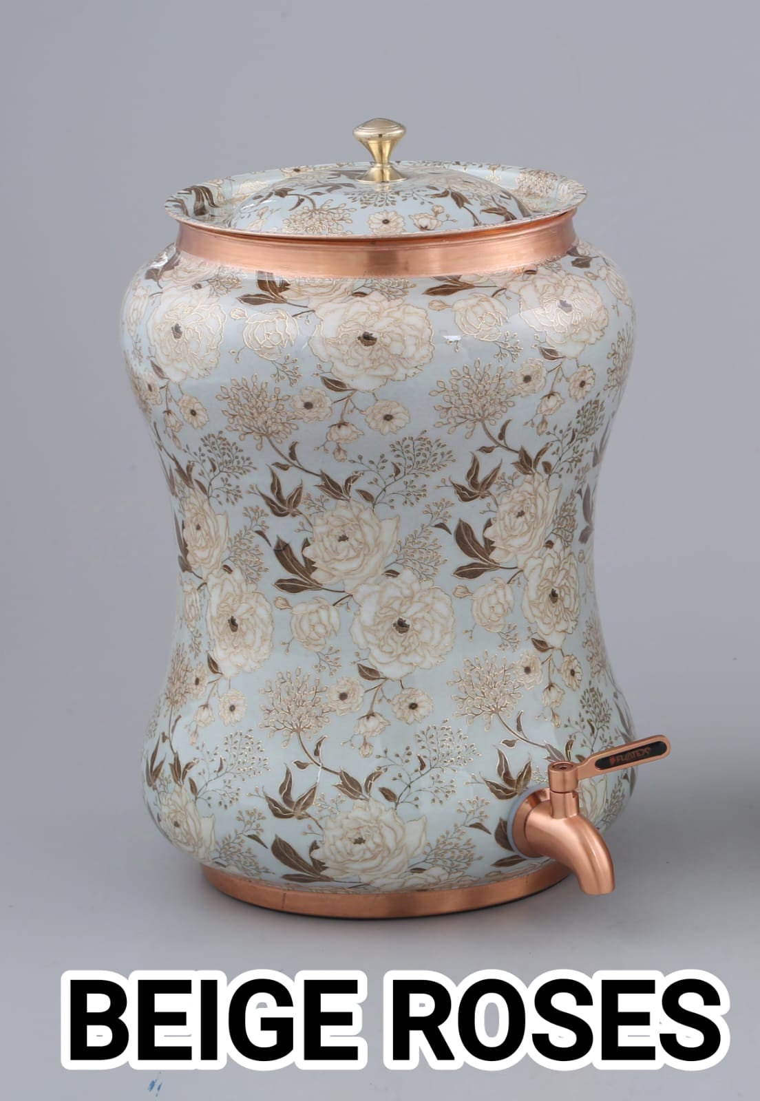 Beige Roses - Enamel Coated Copper Tanks
