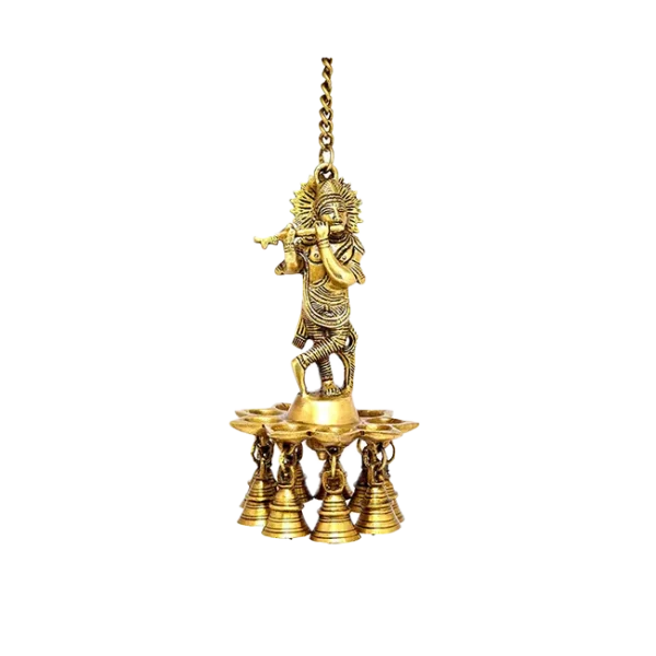 Krishna Brass Oil Hanging Diya