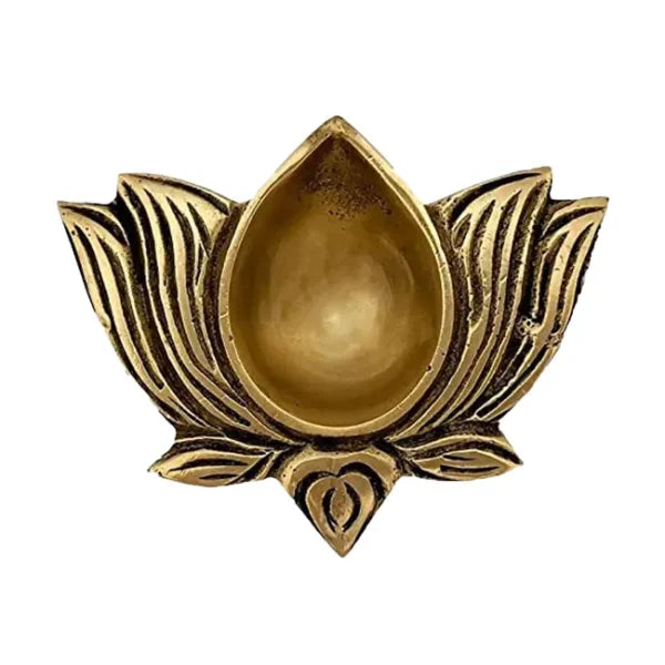 Pure Brass Lotus Shaped Diya
