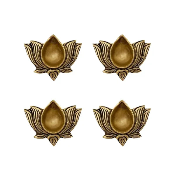 Pure Brass Lotus Shaped Diya