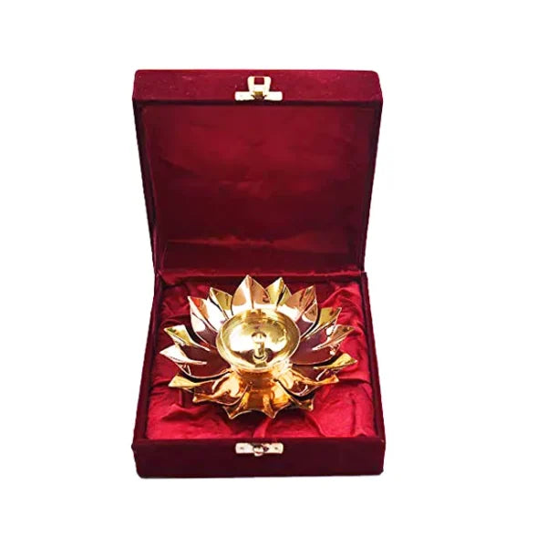 Brass Lotus Shape Kamal Patti Akhand Diya