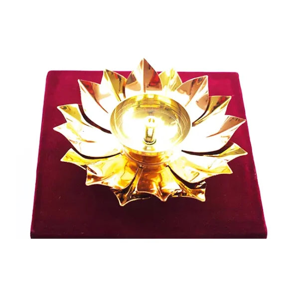 Brass Lotus Shape Kamal Patti Akhand Diya