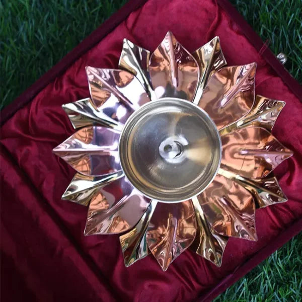 Brass Lotus Shape Kamal Patti Akhand Diya