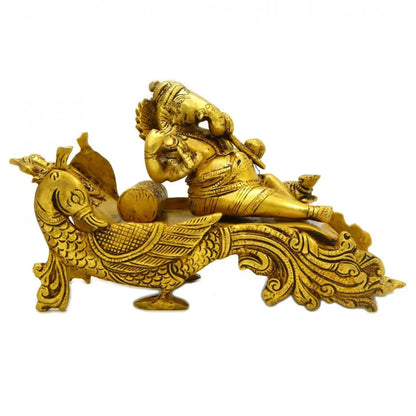 Brass Ganesha Idol with Antique FInish