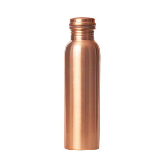 Plain Matt Finish - 100% Pure Copper Water Bottle