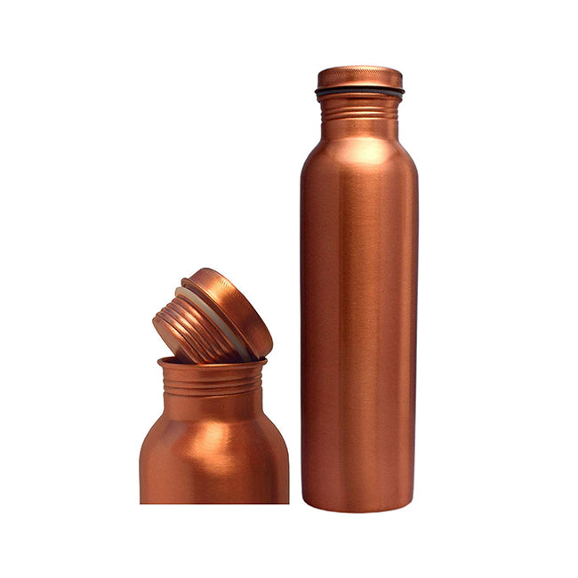 Plain Matt Finish - 100% Pure Copper Water Bottle