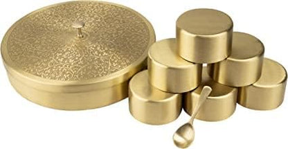 Ornate Brass Masala Box