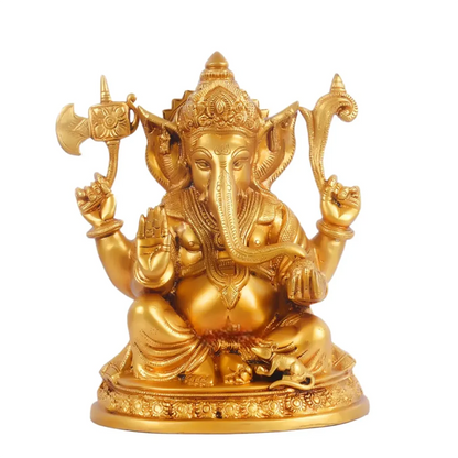 Brass Lord Ganesh Idol | Large Brass Ganesha Statue