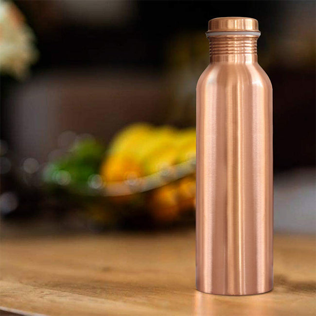 Plain Matt Finish - 100% Pure Copper Water Bottle