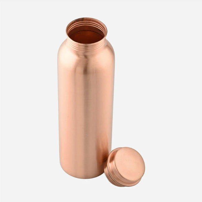 Plain Matt Finish - 100% Pure Copper Water Bottle