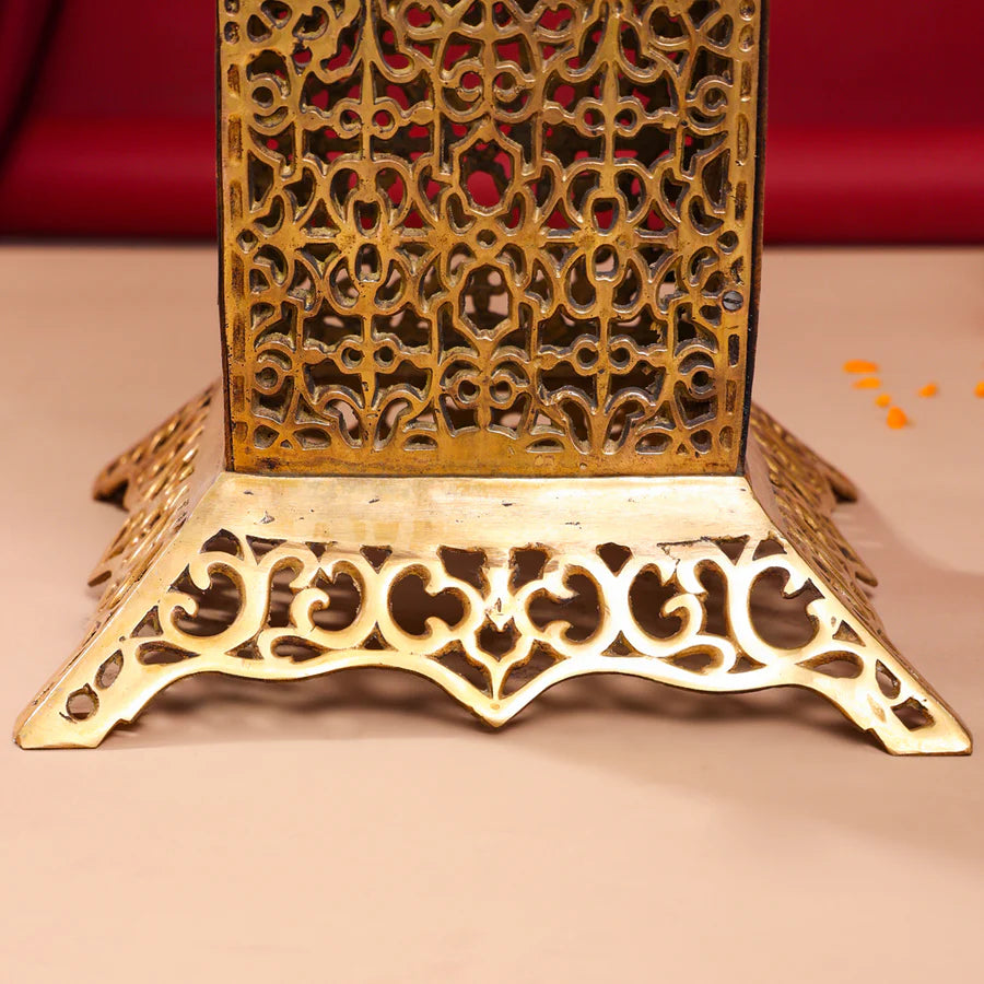 BRASS STOOL WITH FORTY HANGING BELLS