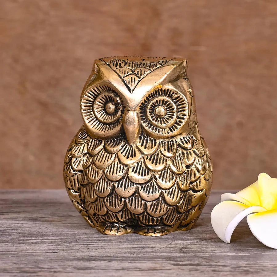 BRASS OWL FIGURINE (2.5 INCH)