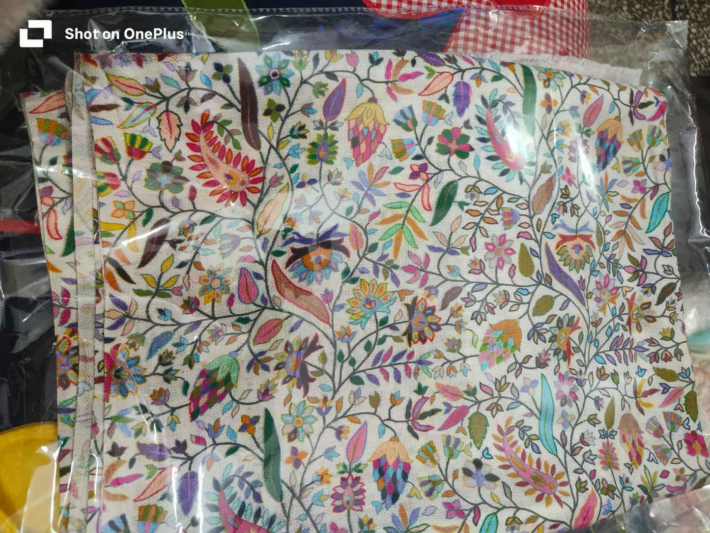 Luxury Multicolor Kashmiri Pashmina Shawl for Women | Floral Embroidered Soft Winter Shawl | Premium Designer Wrap