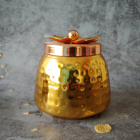 Brass Floral Jars