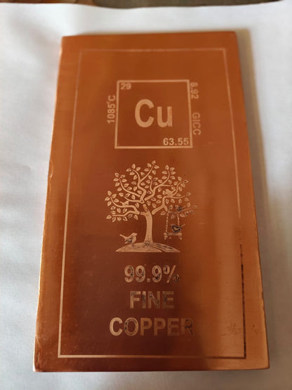 1kg 999 Fine Pure Copper Bar – 99.9% Copper Ingot for Investment, Vastu & Industrial Use