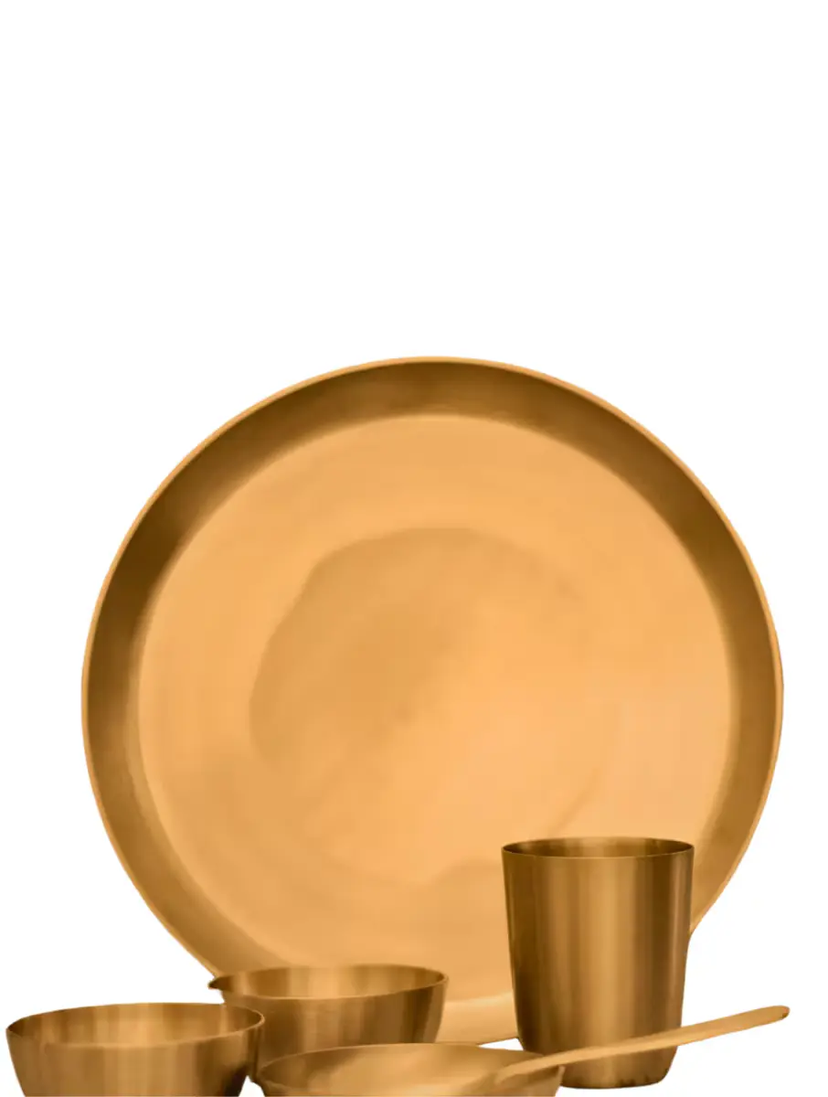 Gold Bronze Hand Crafted Thali Set