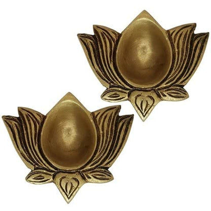 Pure Brass Lotus Shaped Diya