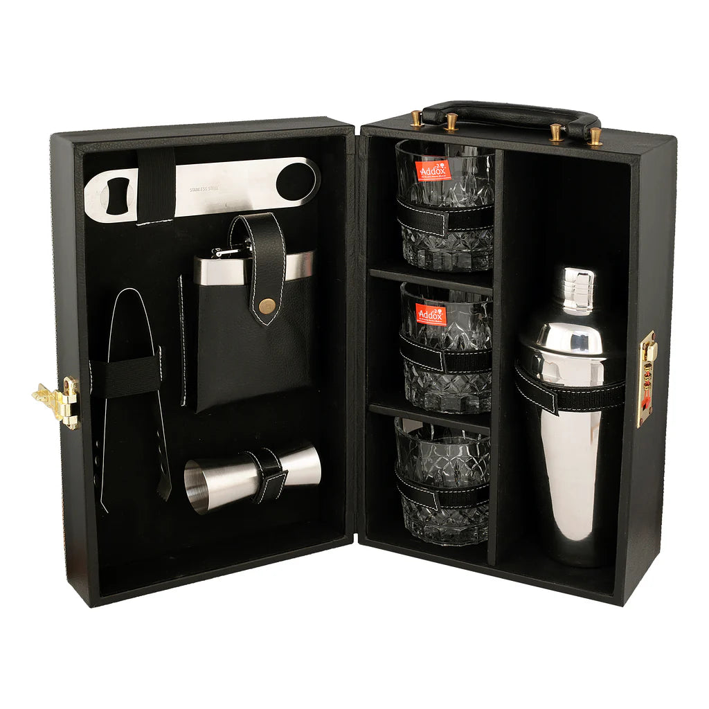 Premium Travel Portable Bar set - 3 glass