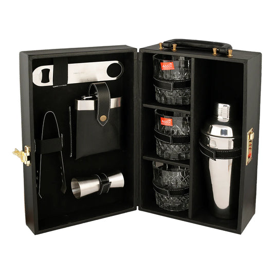 Premium Travel Portable Bar set - 3 glass
