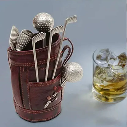 Golf Bar Set with Leatherette Bag