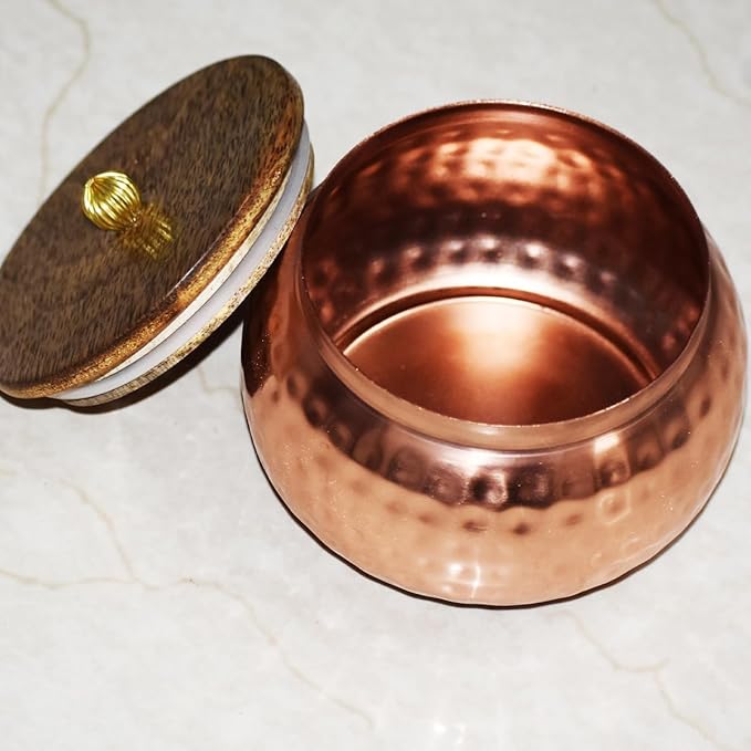 Golden Copper Round Jar