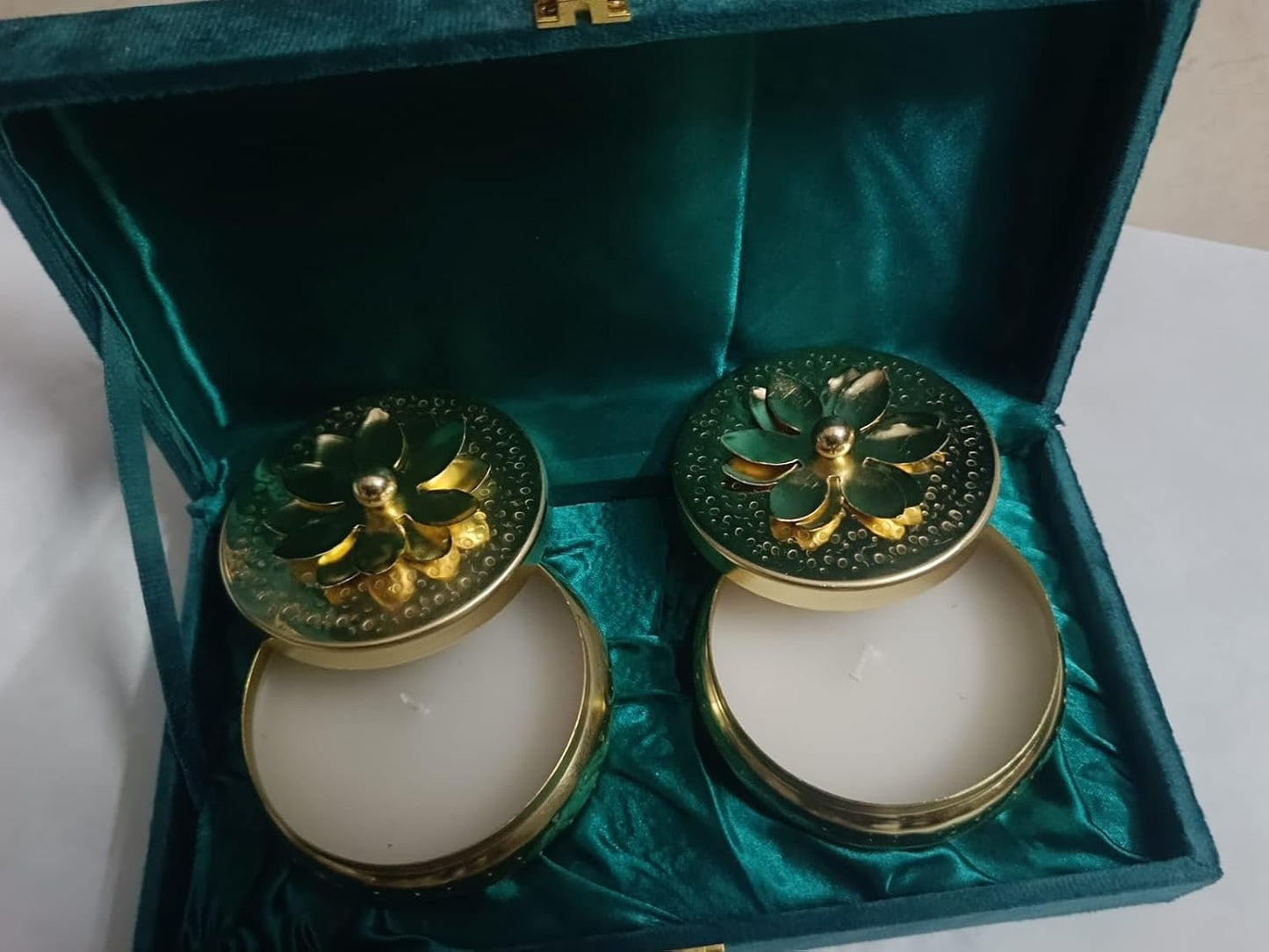 Jain Art VILL Gift Hamper Box with Festive Candle Combo, Handcrafted Home Decor for Diwali, Wedding, Festive Occasions