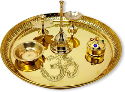 Om Brass Pooja thali Set