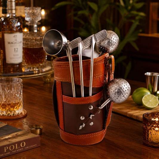 Luxury Golf-Themed Bar Set for Whiskey & Cocktail Lovers