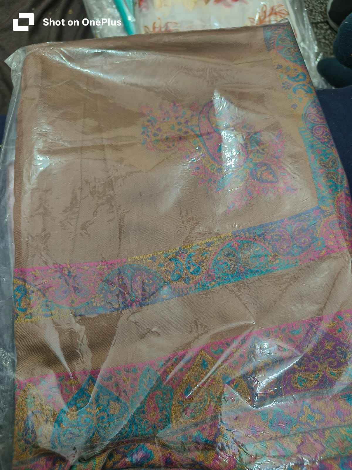 Premium Beige Kashmiri Pashmina Shawl for Women | Multicolor Paisley Embroidered Soft Winter Shawl | Luxury Designer Wrap