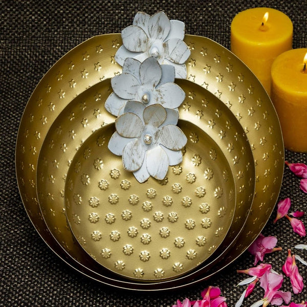 Designer Iron Coated Urli (Set of 3) - JAIN ART VILLA