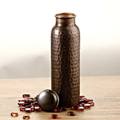 Antique Hammered Design - 100% Pure Copper Water Bottle