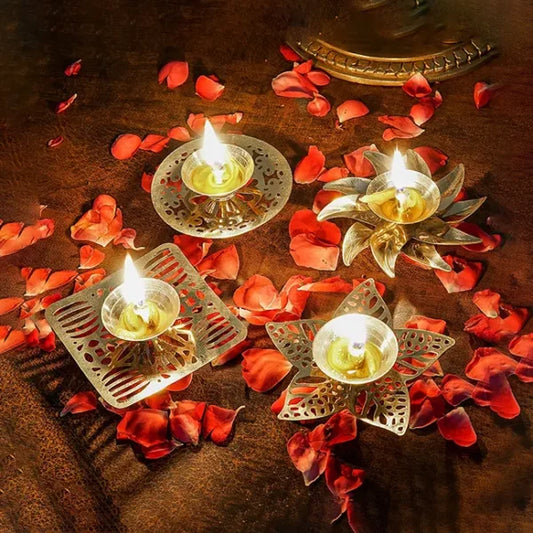 Brass Iron Made Sunflower Diyas