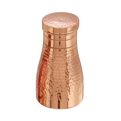 Hammered Design - 100% Pure Copper Jar with Inbuilt Glass