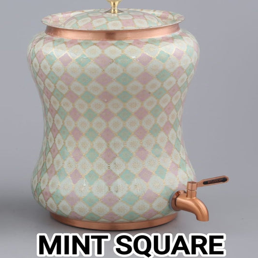 Mint Square - Enamel Coated Copper Tank