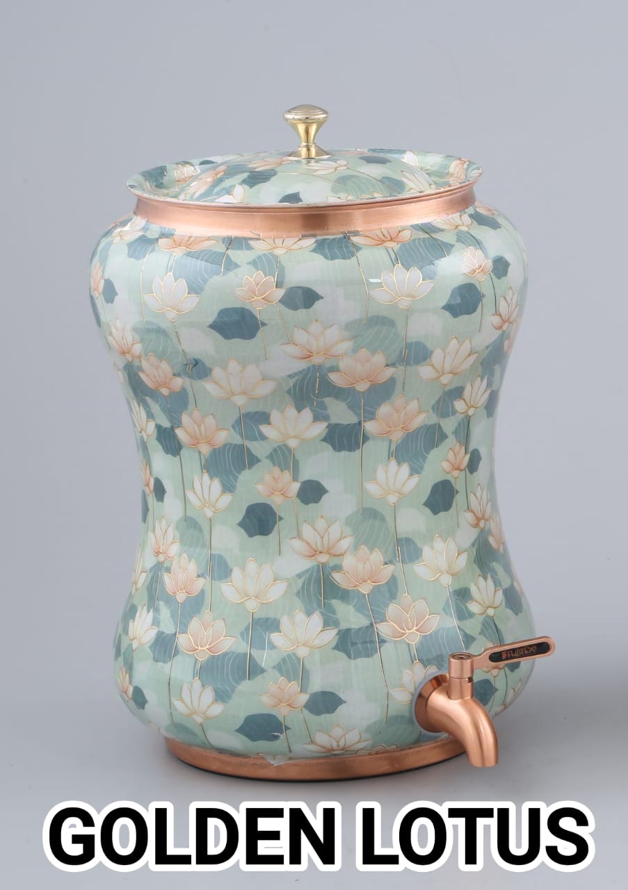 Golden Lotus - Enamel coated Copper Tanks