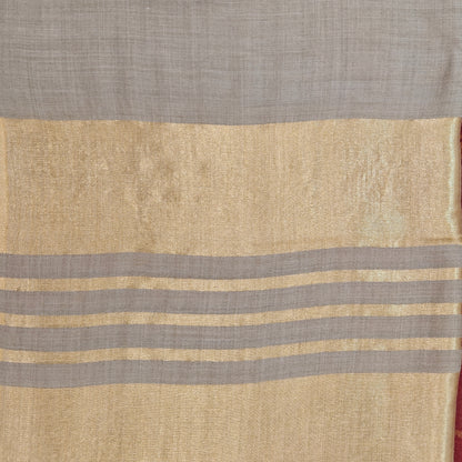 Premium Beige Pashmina Shawl with Golden Zari Border for Women | Soft Luxury Winter Wrap | Elegant Kashmiri Style Stole