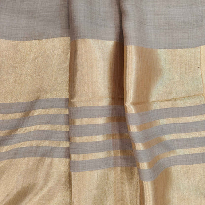 Premium Beige Pashmina Shawl with Golden Zari Border for Women | Soft Luxury Winter Wrap | Elegant Kashmiri Style Stole