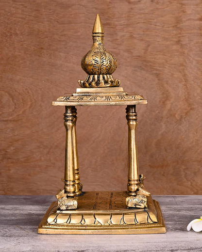 BRASS HANDCARVED TEMPLE (12.5 INCH)