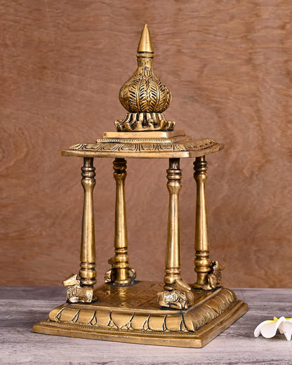 BRASS HANDCARVED TEMPLE (12.5 INCH)