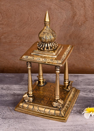 BRASS HANDCARVED TEMPLE (12.5 INCH)