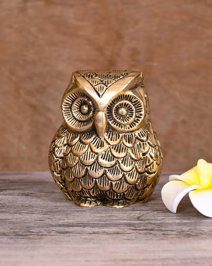 BRASS OWL FIGURINE (2.5 INCH)