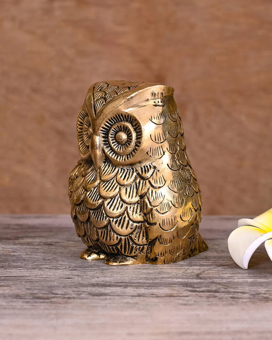 BRASS OWL FIGURINE (2.5 INCH)